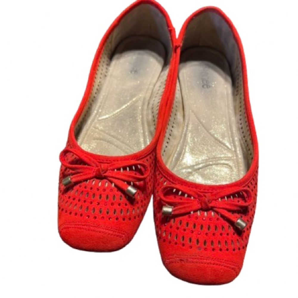 J.Renee -flat shoes sz 9.5 in red - Picture 3 of 13